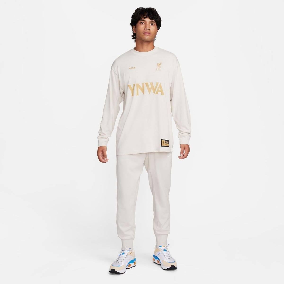 Camiseta Nike Liverpool x LeBron James MX90 Masculina - Branco