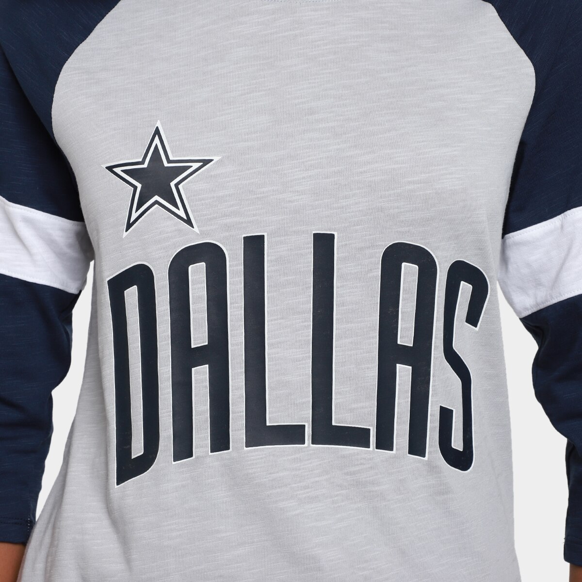 Camiseta Nike NFL Dallas Cowboys Slub 3Q Raglan Feminina - 2