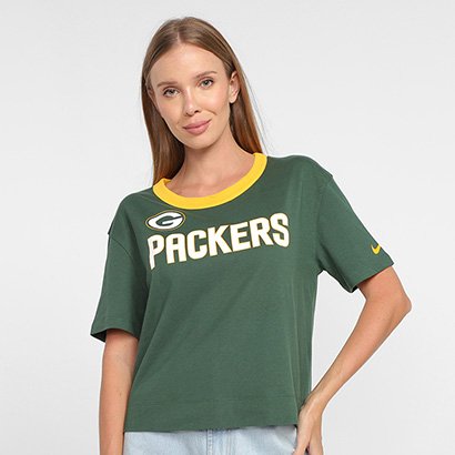 Camiseta Nike NFL Green Bay Packers High Hip Fashion Feminina - Feminino