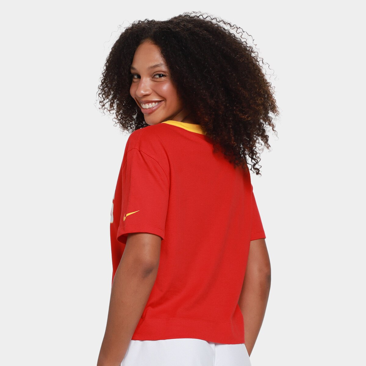 Camiseta Nike NFL Kansas City Chiefs High Hip Fashion Feminina - 1