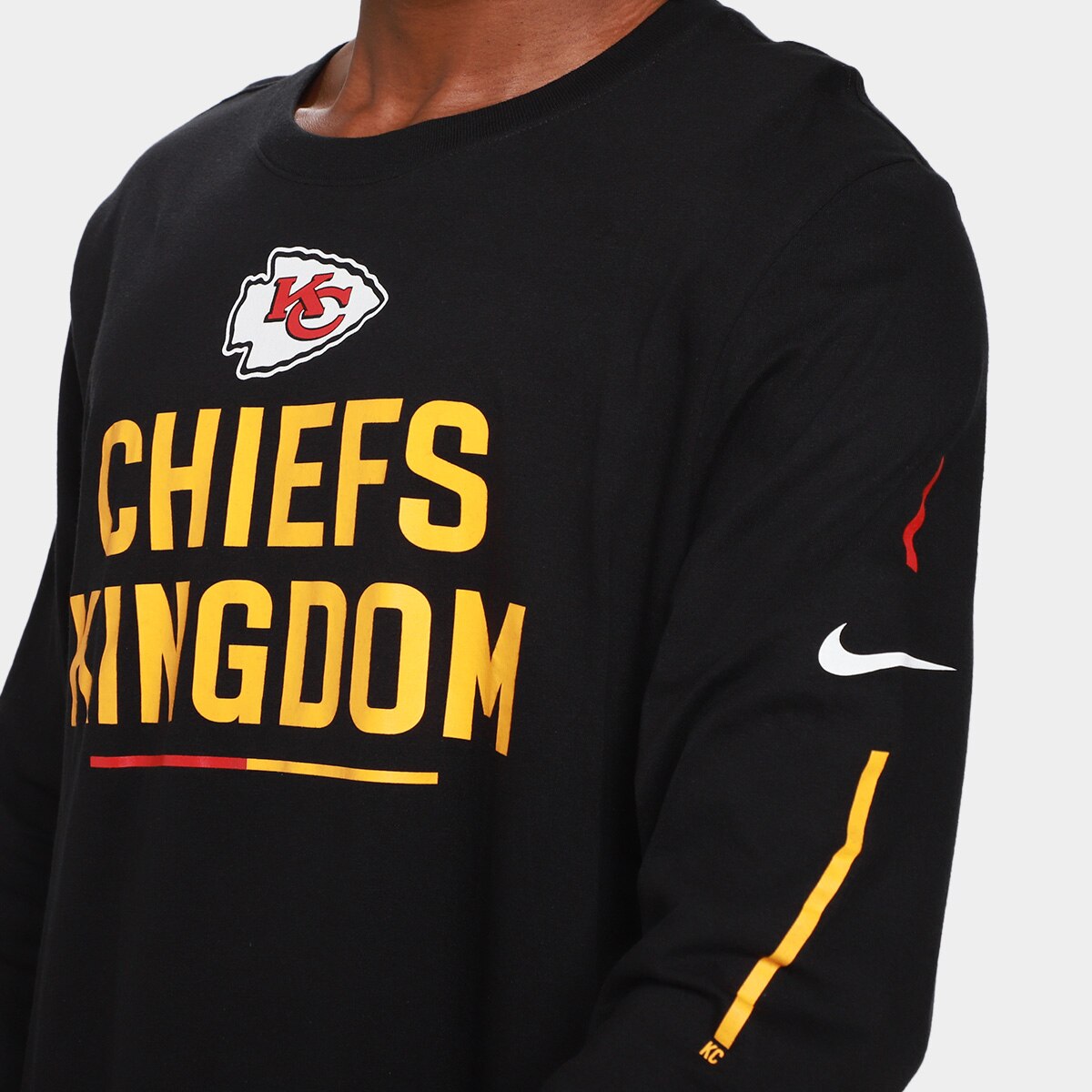 Camiseta Nike NFL Kansas City Chiefs Team Slogan Manga Longa Masculina - 2