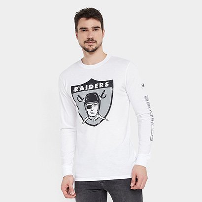 Camiseta Nike NFL Las Vegas Raiders Fashion Manga Longa Masculina - Masculino