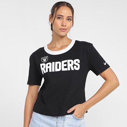 Camiseta Nike NFL Las Vegas Raiders High Hip Fashion Feminina - Feminino
