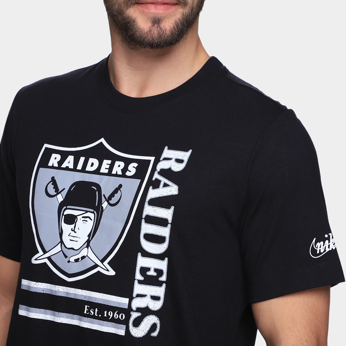 Camiseta Nike NFL Las Vegas Raiders Triblend Logo Masculina - 2