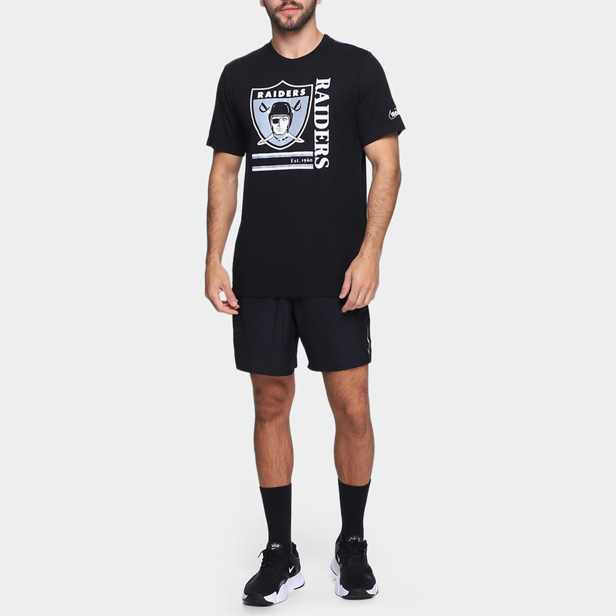 Camiseta Nike NFL Las Vegas Raiders Triblend Logo Masculina - 3