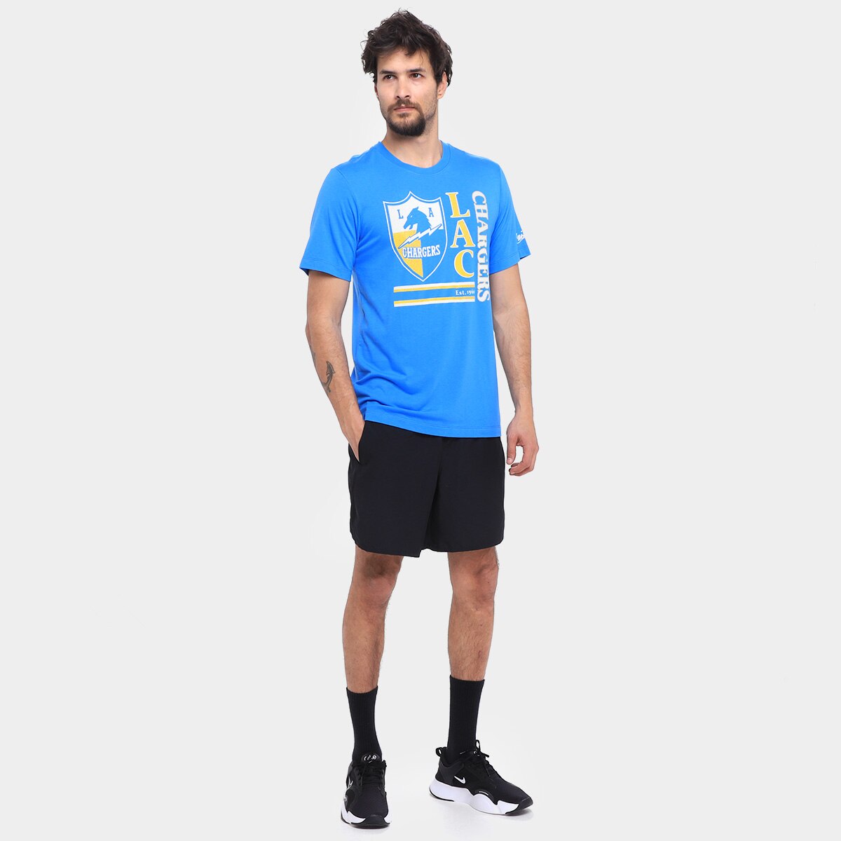 Camiseta Nike NFL Los Angeles Charges Triblend Logo Masculina - 3