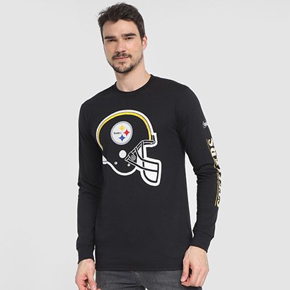 Camiseta Nike NFL Pittsburgh Steelers Fashion Manga Longa Masculina - Masculino