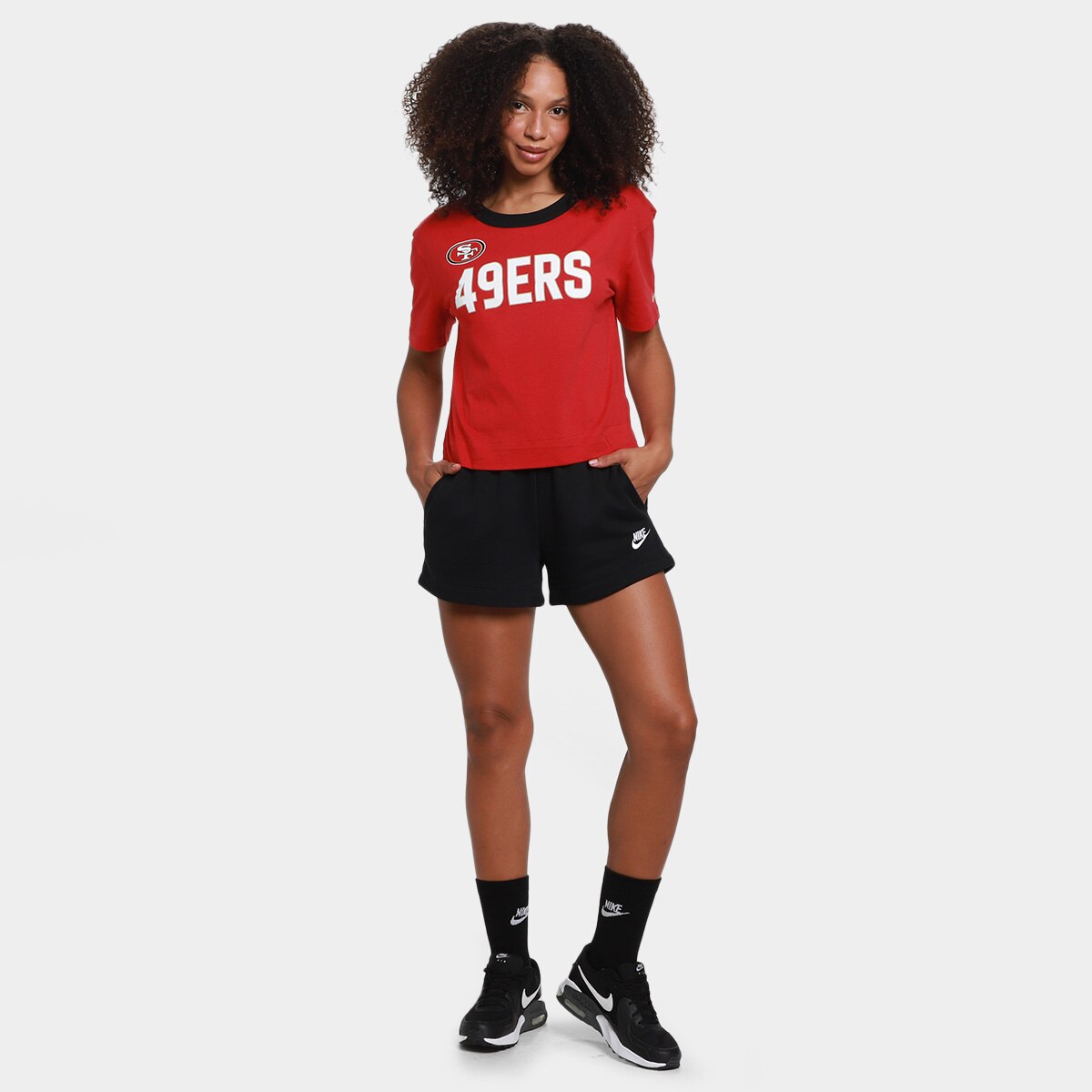 Camiseta Nike NFL San Francisco 49ers High Hip Fashion Feminina - 3