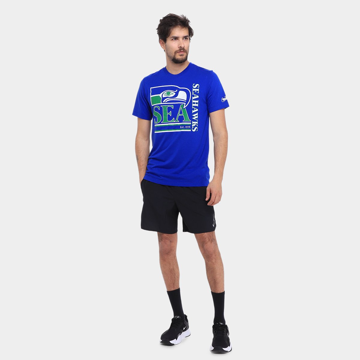 Camiseta Nike NFL Seattle Seahawks Triblend Logo Masculina - 3