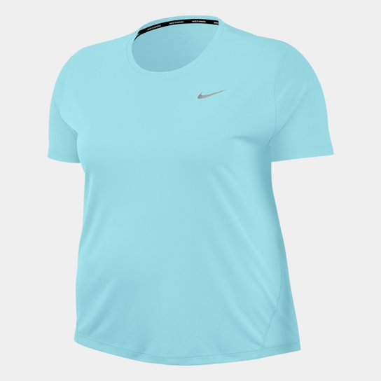 Camiseta Nike Plus Size Miler Top Feminina - Azul Claro e Preto é ruim? Camiseta Nike Plus Size Miler Top Feminina - Azul Claro e Preto é boa?