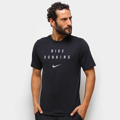 Camiseta Nike Run Division Masculina - Preto | Netshoes