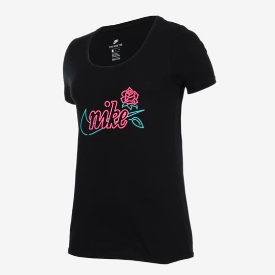 Camiseta Nike Scoop Art Apla Feminina - Preto