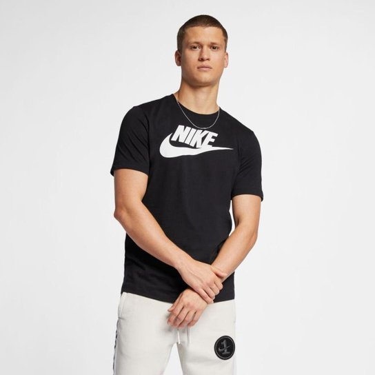 Camiseta Nike Sportswear Tee Icon Futura Masculina - Preto Menor preço em Camiseta Nike Sportswear Tee Icon Futura Masculina - Preto