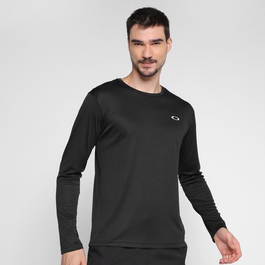 Camiseta Oakley Daily Sport Ls III Manga Longa Masculina - Preto Menor preço em Camiseta Oakley Daily Sport Ls III Manga Longa Masculina - Preto