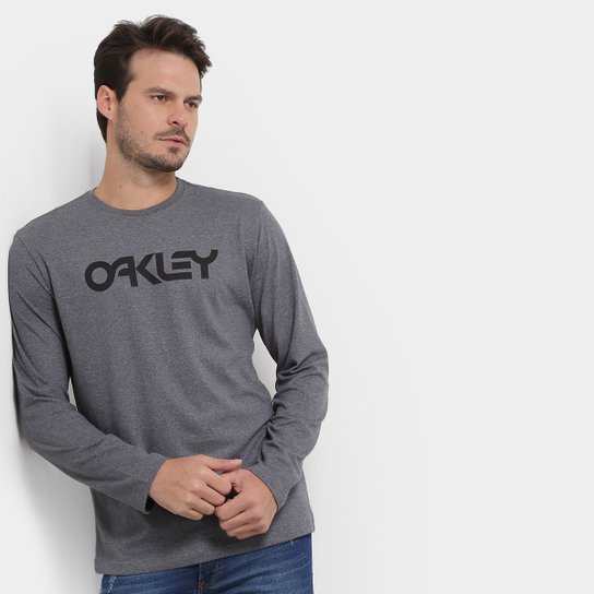 Camiseta Oakley Mark II LS Manga Longa Masculina - Cinza é ruim? Camiseta Oakley Mark II LS Manga Longa Masculina - Cinza é boa?