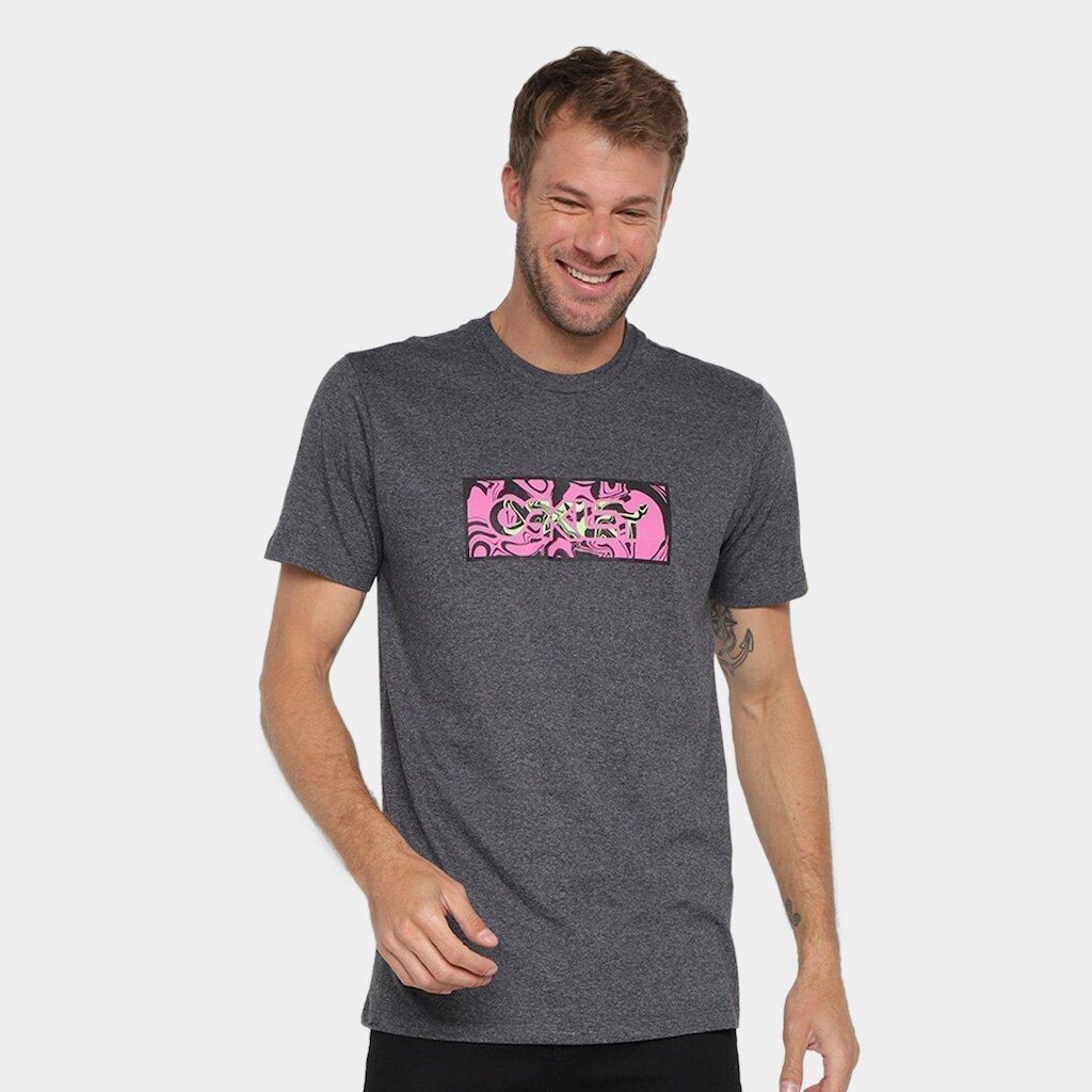 CAMISETA OAKLEY MASCULINA METAVERSE GRAPHIC HEATHER