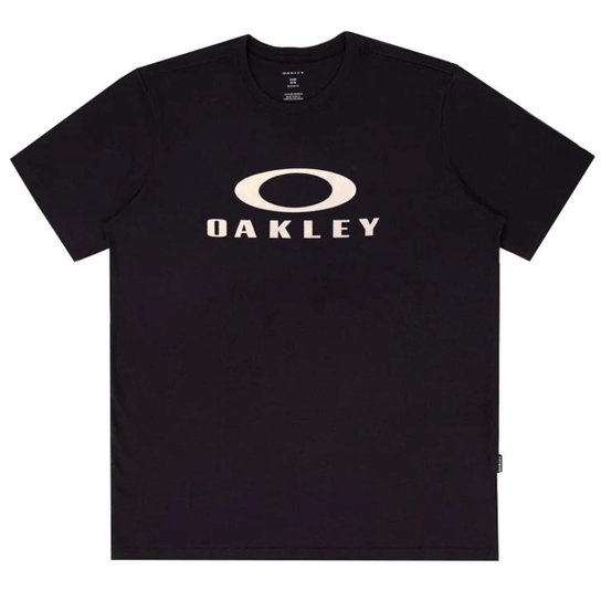 Camiseta Oakley O Bark SS Preta - Preto Menor preço em Camiseta Oakley O Bark SS Preta - Preto