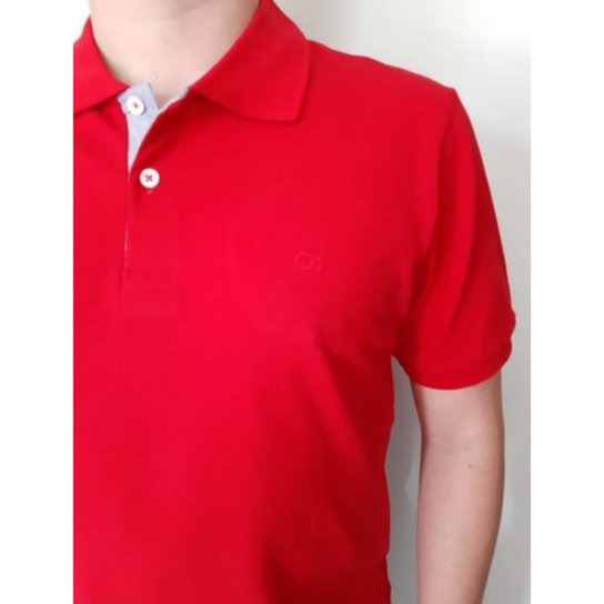 CAMISETA OGOCHI GOLA POLO VERMELHO - Vermelho Menor preço em CAMISETA OGOCHI GOLA POLO VERMELHO - Vermelho
