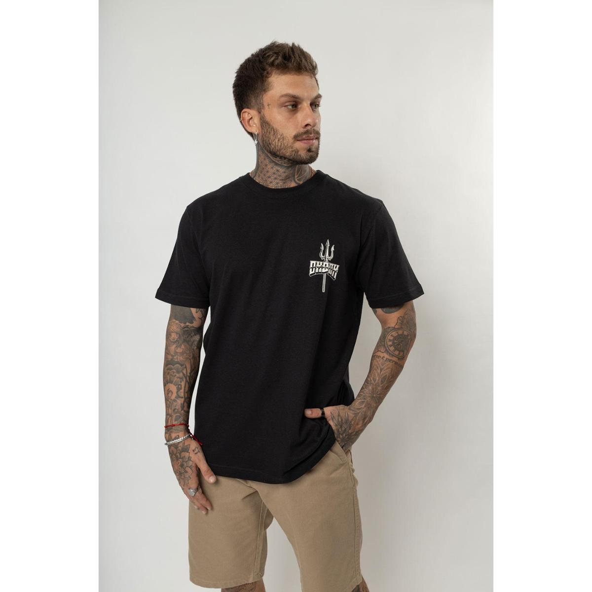 Camiseta Okdok Artistic Neptune Card Masculino - Preto | Netshoes