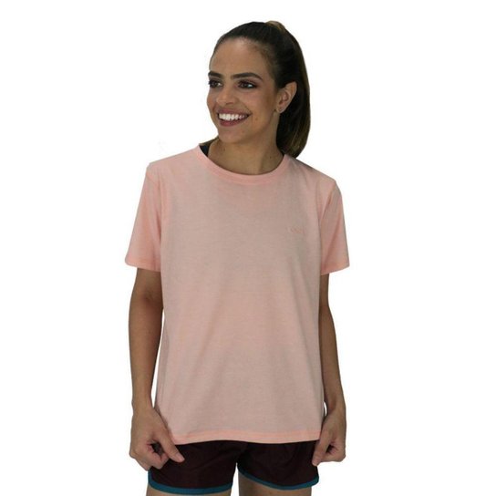 Camiseta Olympikus Básica Feminina - Nude Menor preço em Camiseta Olympikus Básica Feminina - Nude