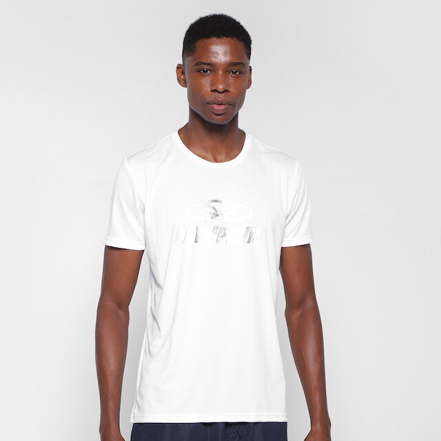 Camiseta Olympikus Big Logo Masculina - Branco+prata é boa?
