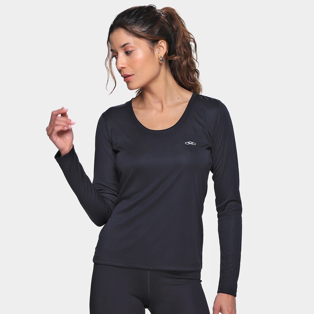 Camiseta Olympikus Essential Manga Longa Feminina