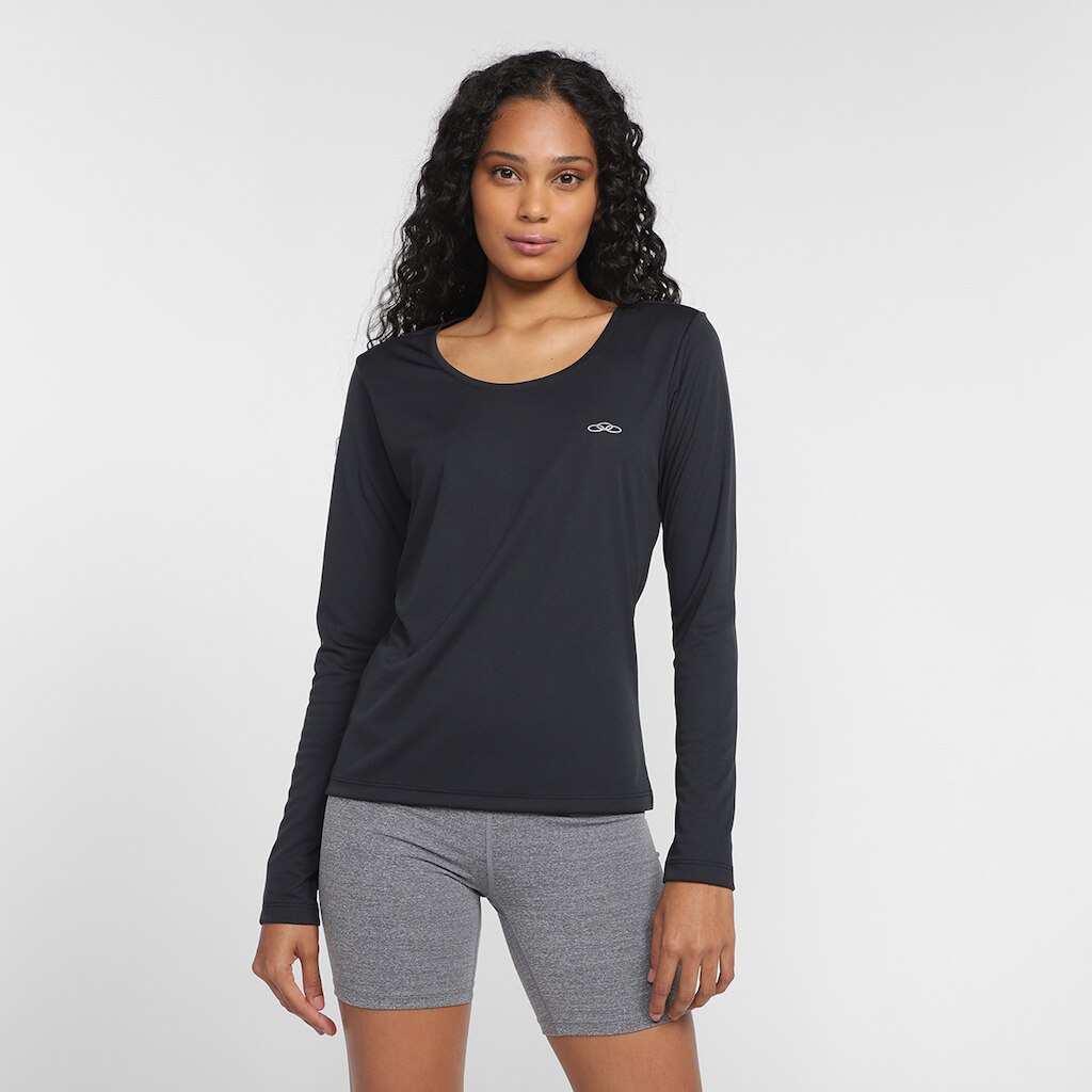 Camiseta Olympikus Essential Manga Longa Feminina