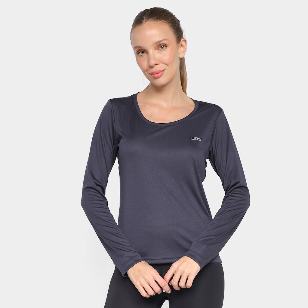 Camiseta Olympikus Essential Manga Longa Feminina