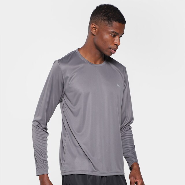 Camiseta Olympikus Essential Manga Longa Masculina - Cinza é boa?
