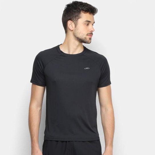 Camiseta Olympikus Runner Masculina - Azul - Preto Menor preço em Camiseta Olympikus Runner Masculina - Azul - Preto