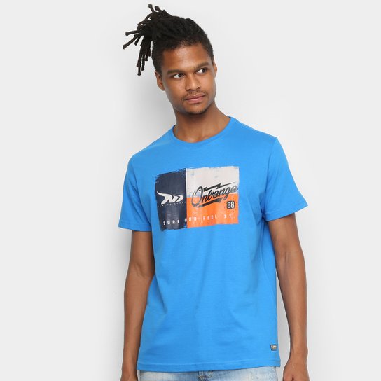 Camiseta Onbongo Estampada Feel It Masculina - Azul