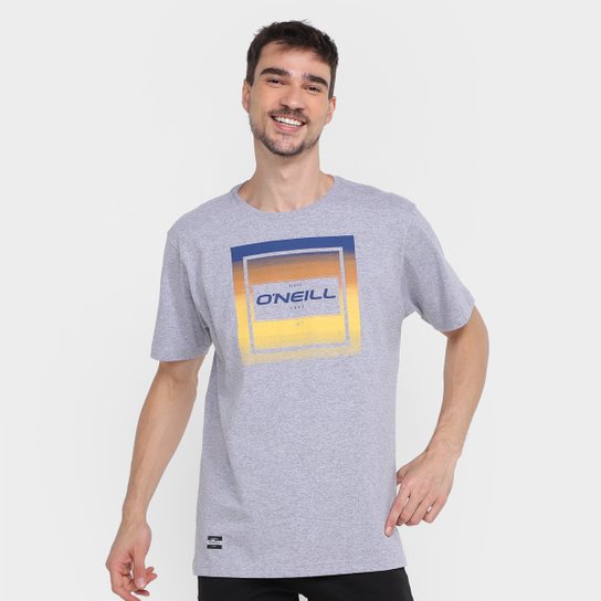 Camiseta O'Neill Estampada Masculina - Mescla Menor preço em Camiseta O'Neill Estampada Masculina - Mescla