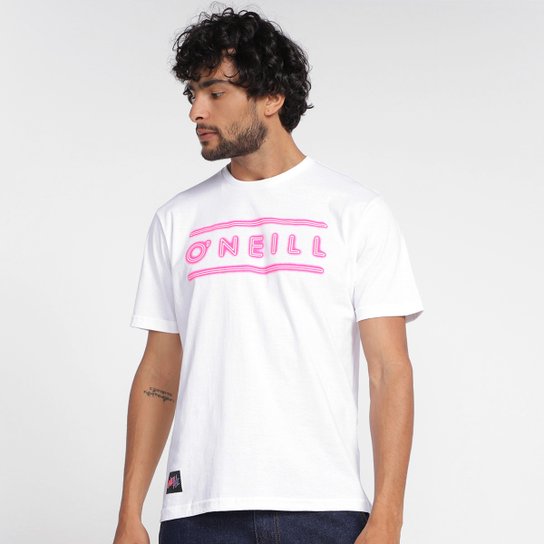 Camiseta O'Neill Light Estampada Masculina - Off White Menor preço em Camiseta O'Neill Light Estampada Masculina - Off White