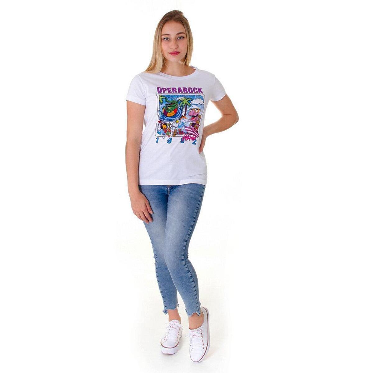 camiseta feminina opera rock