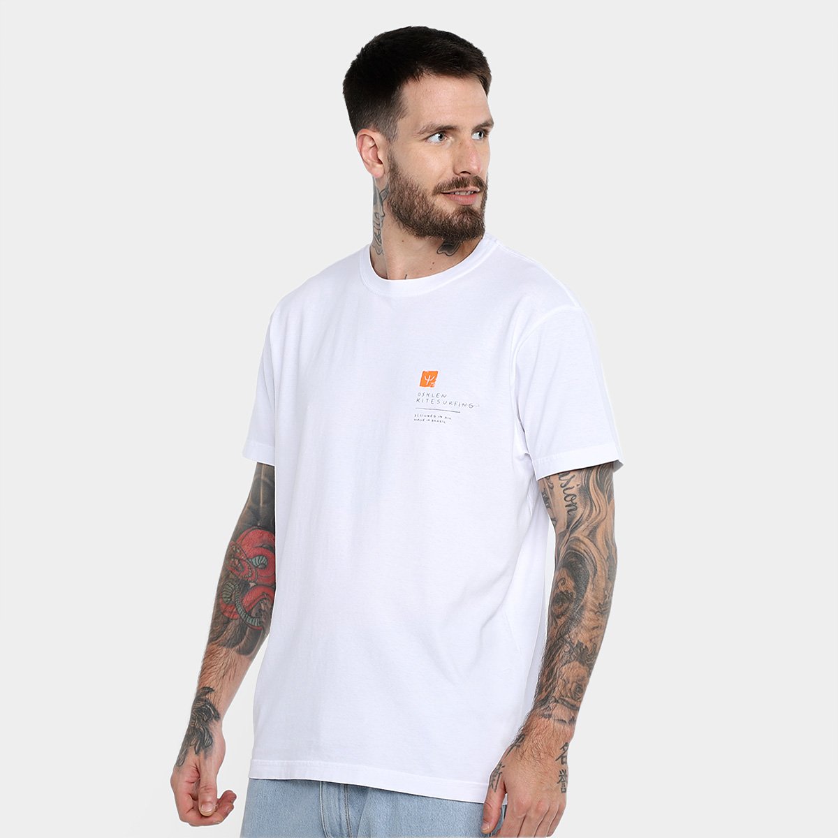 トップス STONE  Camiseta Osklen Stone Tropical Winds Back Masculina - Branco