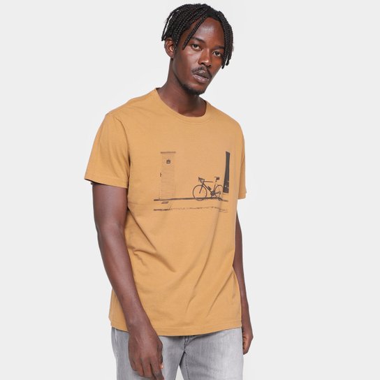 Camiseta Osklen Vintage Cycling 02 Masculina - Laranja Escuro Menor preço em Camiseta Osklen Vintage Cycling 02 Masculina - Laranja Escuro