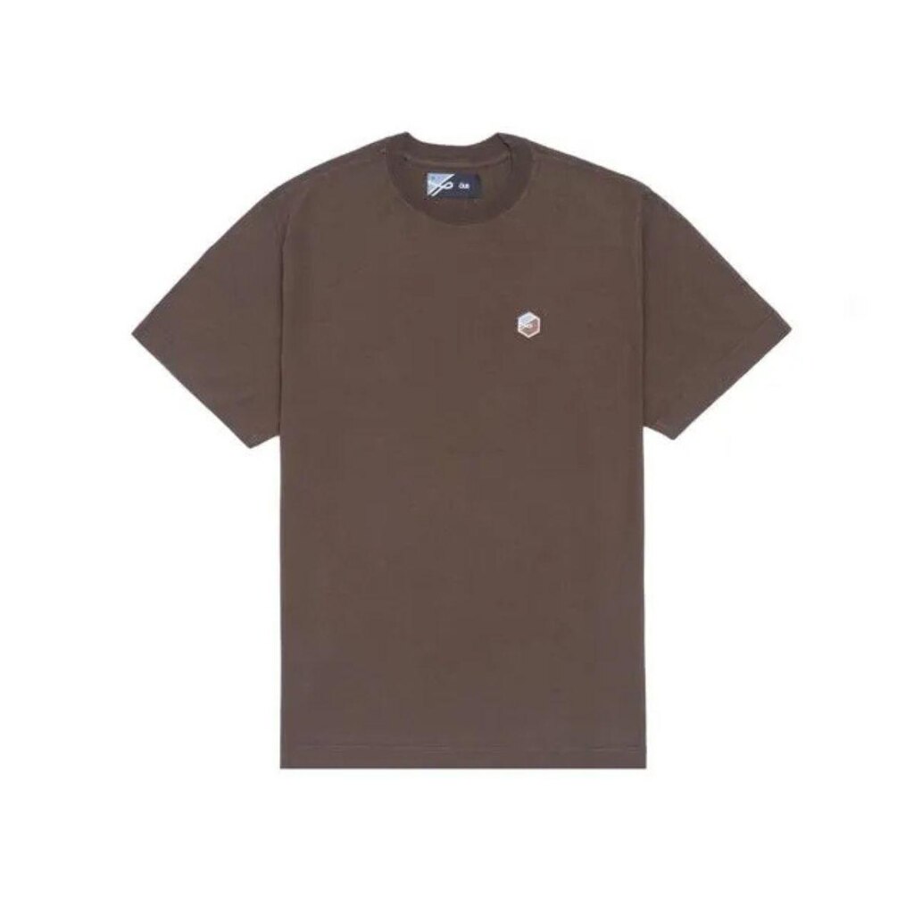 Camiseta Ous Cubo Minimal Chocolate original skate premium