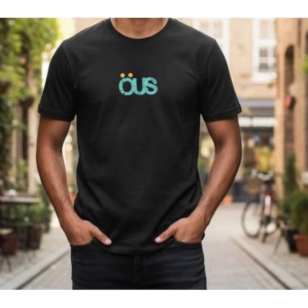Camiseta Ous Semi Logo Desgaste Original