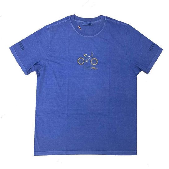 Camiseta Ous X Caloi Cross Extra Light Azul Azul Netshoes