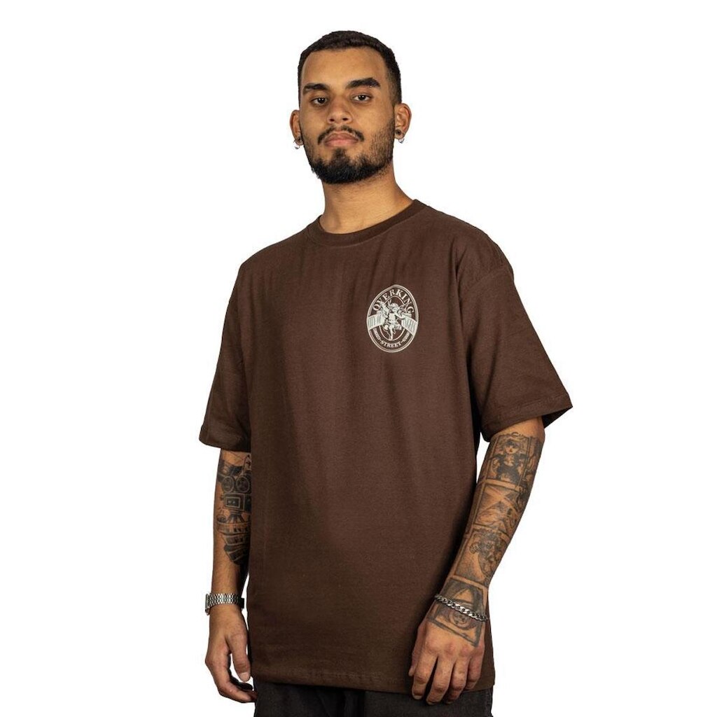 Camiseta Overking Oversized Classic Marrom