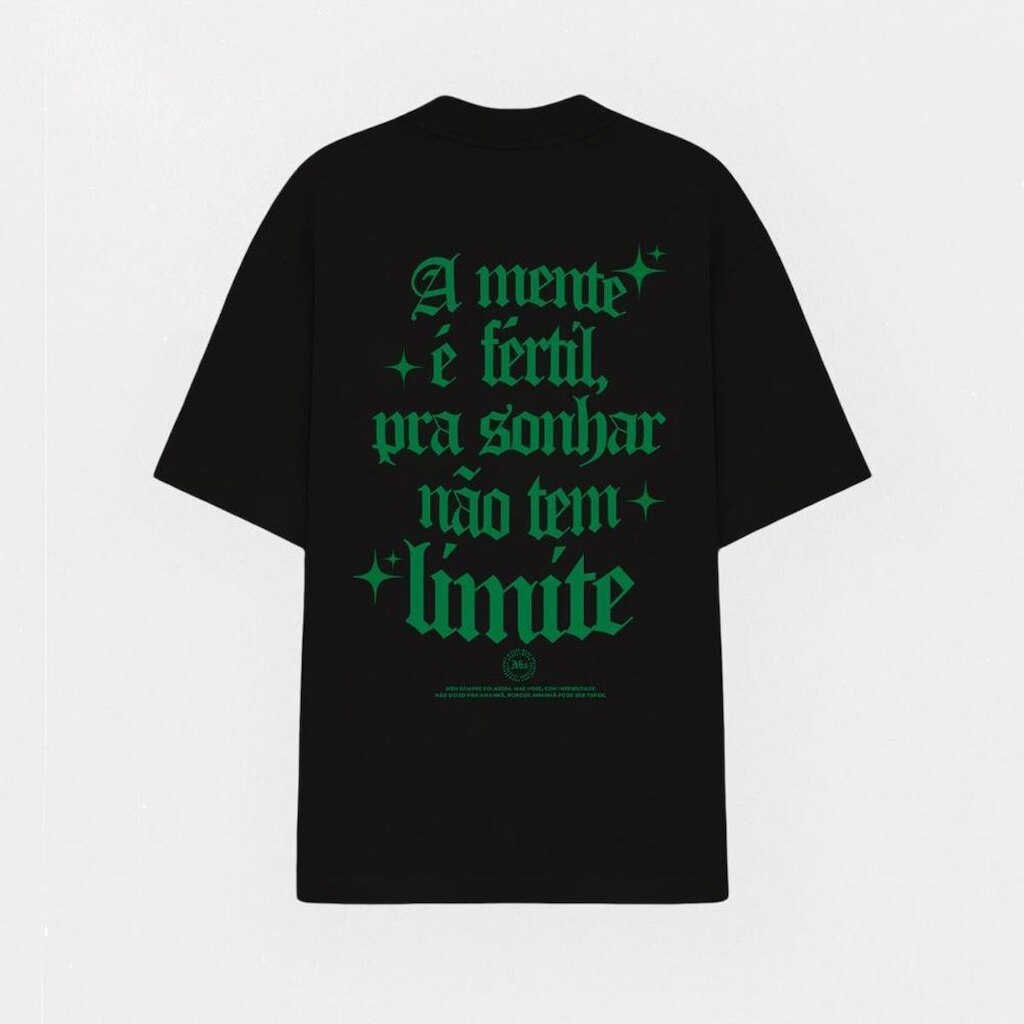 Camiseta Oversized Abstract Streetwear Algodão A mente é Fertil