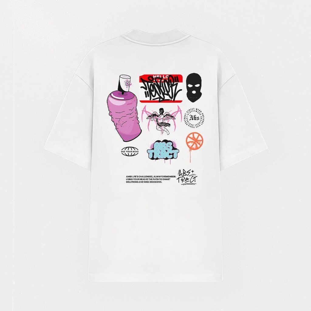 Camiseta Oversized Abstract Streetwear Estampada Amid Lifes