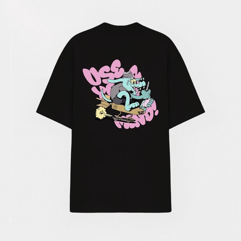 Camiseta Oversized Abstract Streetwear Estampada Dog Milite Use