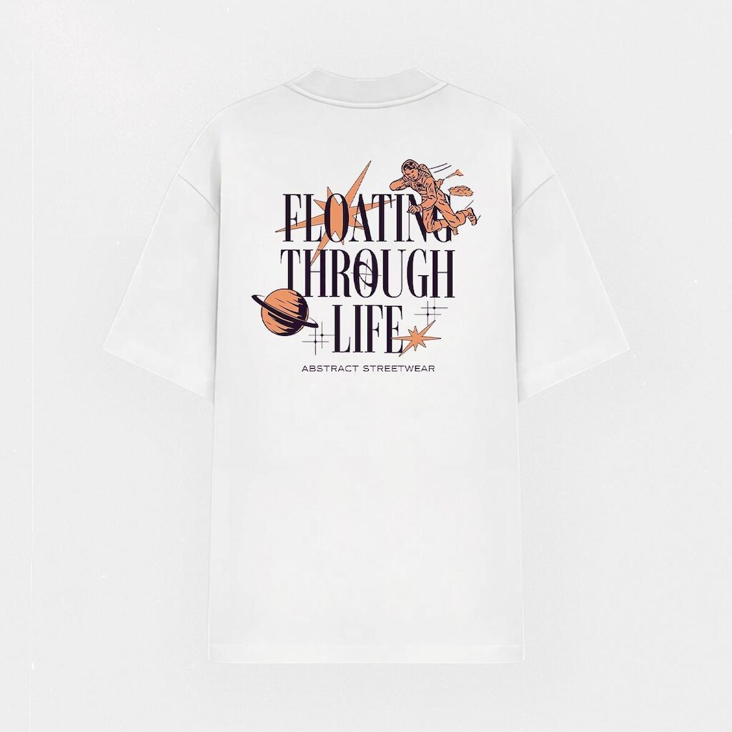 Camiseta Oversized Abstract Streetwear Estampada  Floating Through