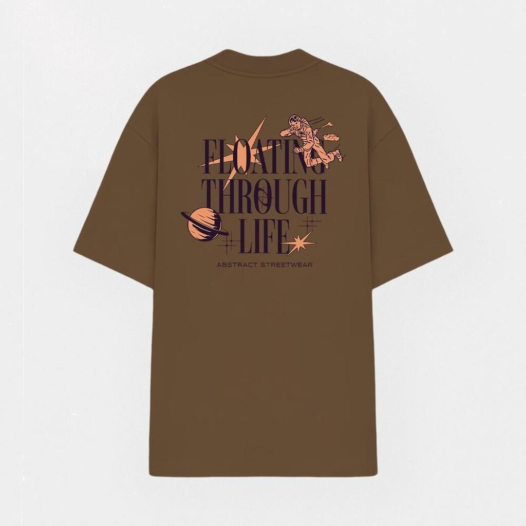 Camiseta Oversized Abstract Streetwear Estampada  Floating Through