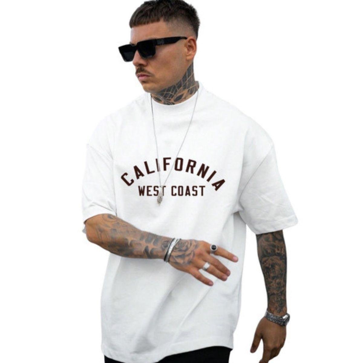 Camiseta Oversized Academia Camisa Masculina Streetwear 100% Algodão