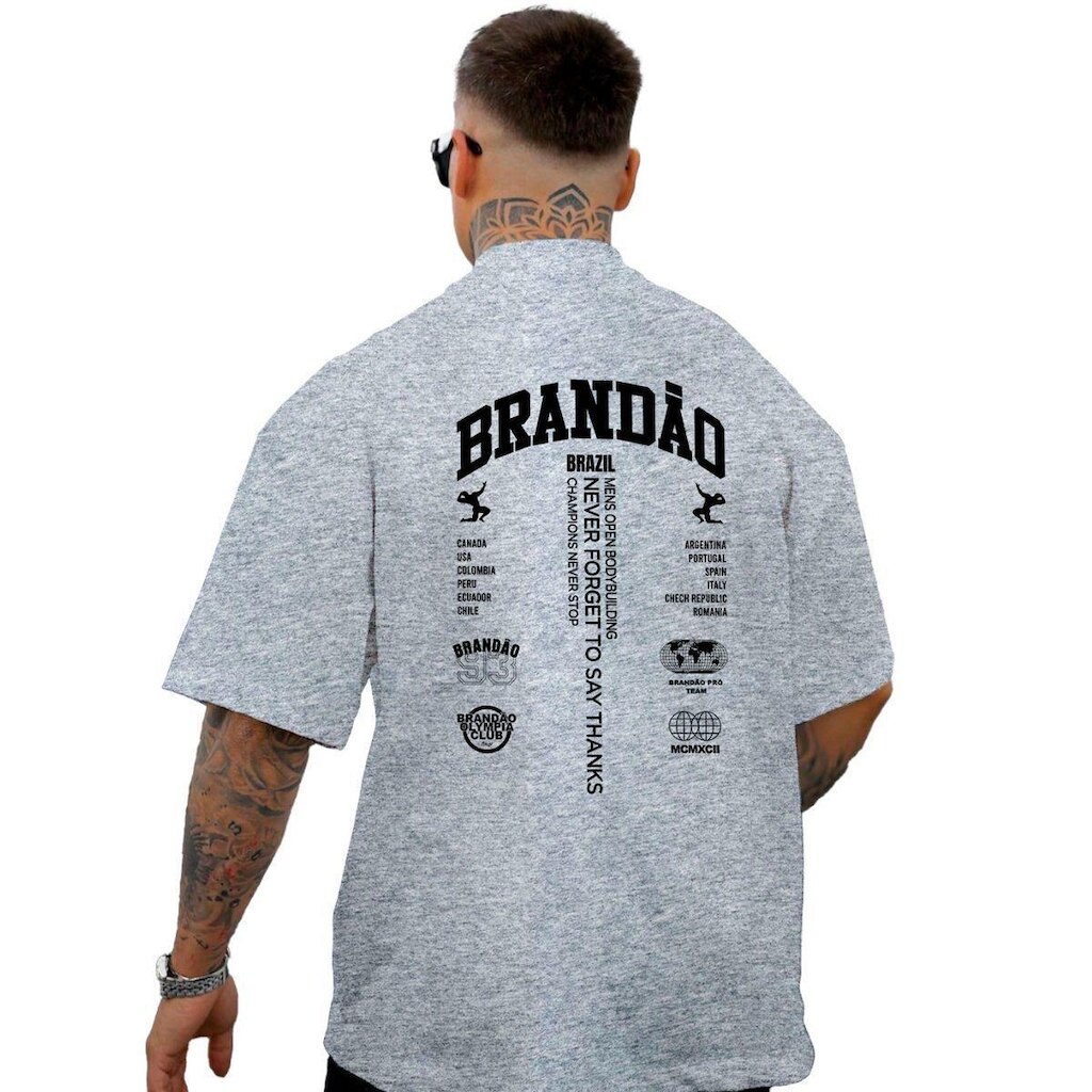Camiseta Oversized Academia Treino Bodybuilder Lançamento