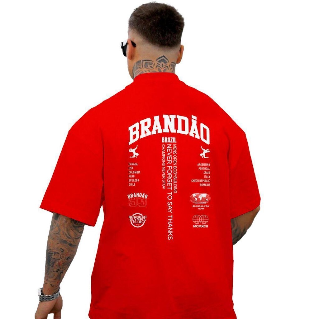 Camiseta Oversized Academia Treino Bodybuilder Lançamento