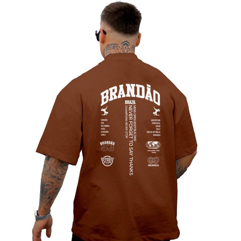 Camiseta Oversized Academia Treino Bodybuilder Lançamento