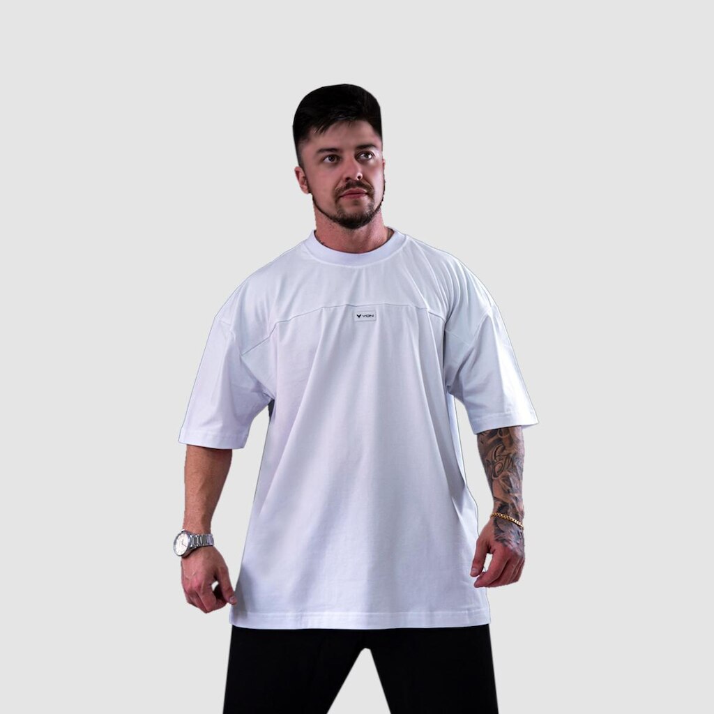 Camiseta Oversized Branca Yon